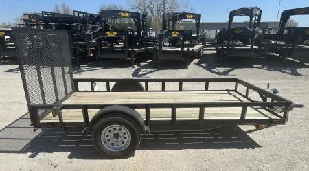 New 2025 Road Boss 77"x12' Single Axle with 4' rear gate Utility Trailer