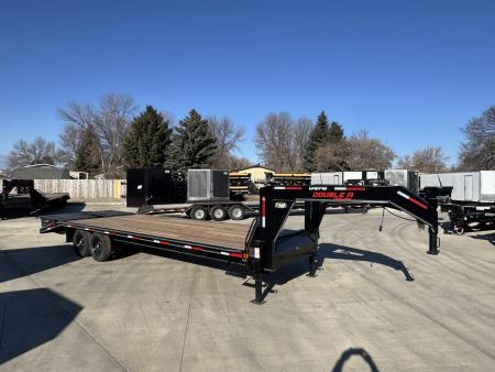 New 2026 Double A GOOSENECK 26 ft Deckover flatbed HEAVY DUTY 14K Trailer