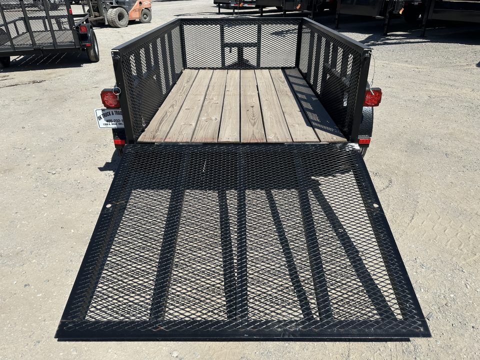 New 2025 Road Boss 5'x8' Single Axle with 4' gate & 24" tall mesh sides Utility Trailer