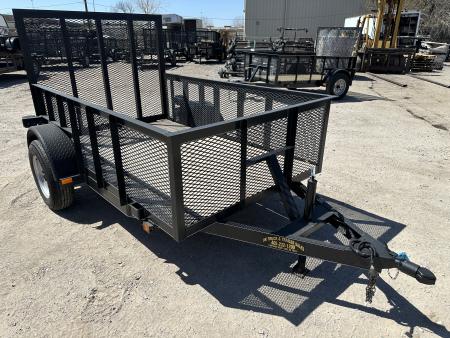 New 2025 Road Boss 5'x8' Single Axle with 4' gate & 24" tall mesh sides Utility Trailer