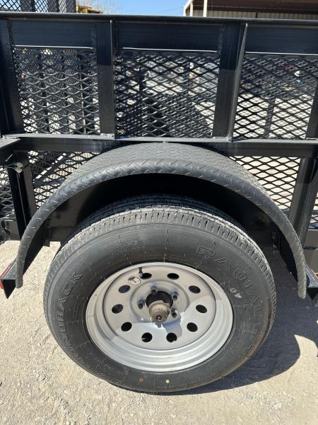 New 2025 Road Boss 5'x8' Single Axle with 4' gate & 24" tall mesh sides Utility Trailer