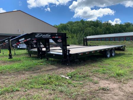New 2026 Delta Trailer 25' Gooseneck 14k Equipment Trailer