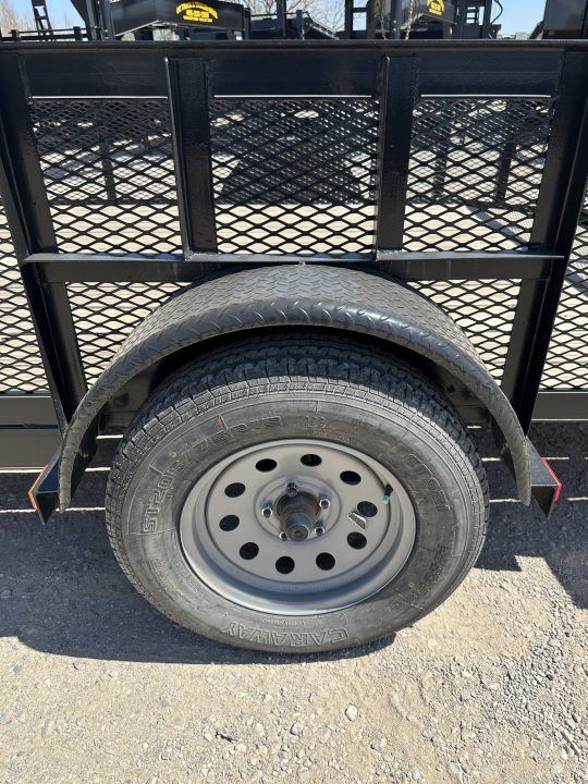 New 2025 Road Boss 83"x14' Single Axle 2' Mesh Sides, 3' Gate with Dove tail Utility Trailer