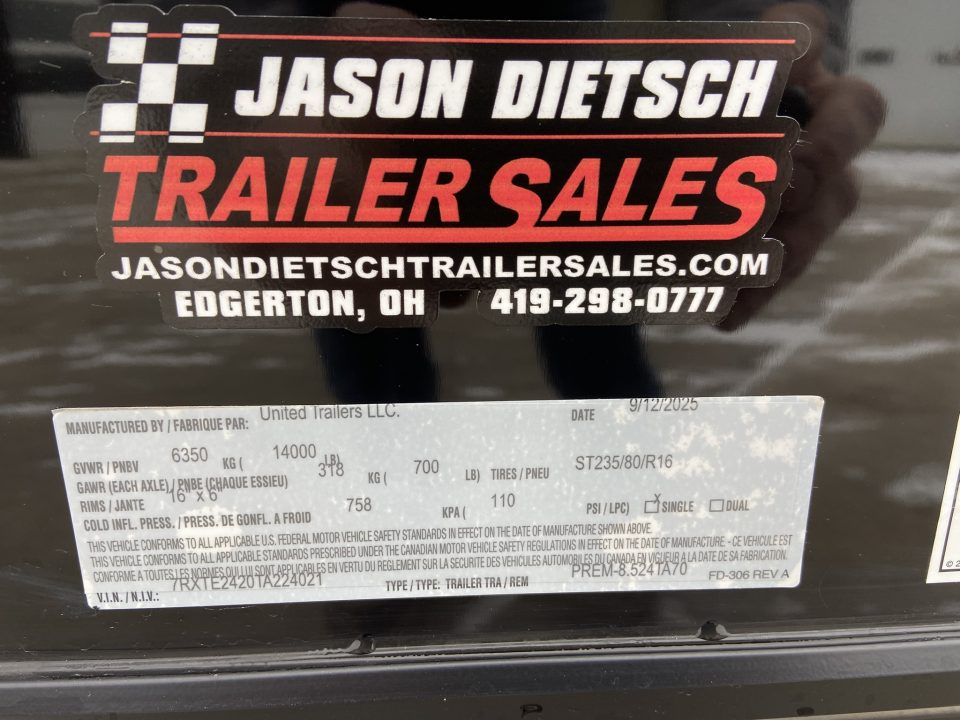 New United PREM-8.5X24 Car Trailer