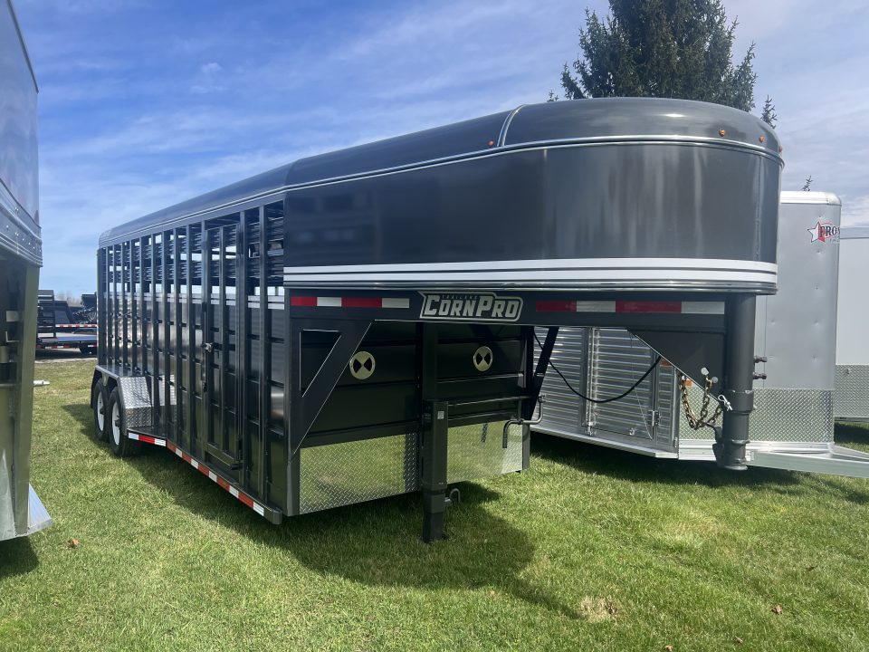 New 2026 CornPro 7x20 14K Gooseneck Stock / Stock Combo Trailer