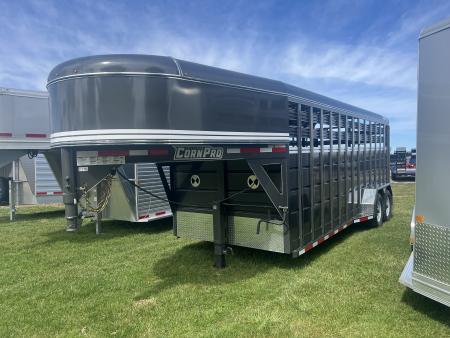 New 2026 CornPro 7x20 14K Gooseneck Stock / Stock Combo Trailer