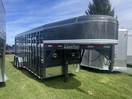 New 2026 CornPro 7x20 14K Gooseneck Stock / Stock Combo Trailer