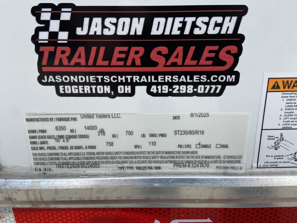 New United PREM-8.5X24 Racing Trailer