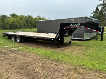 New 2026 Delta Trailer 30' Gooseneck Dual 12k Deckover Equipment Trailer