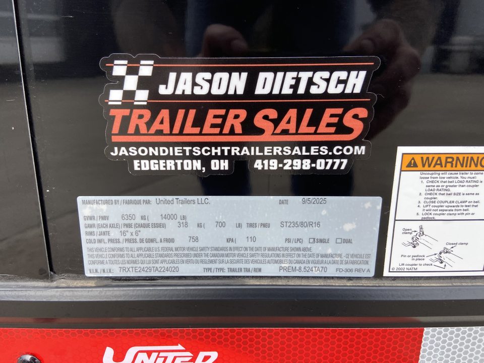 New United PREM-8.5X24 Racing Trailer