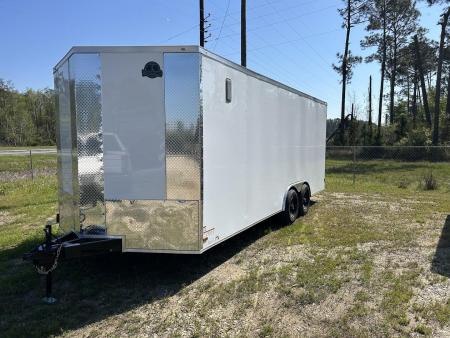 New 8.5x20 Titanium Cargo Trailer - White Enclosed Trailer
