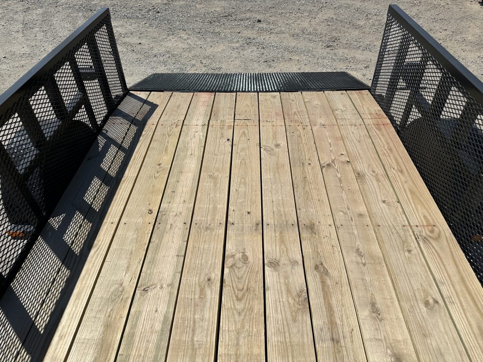 New 2026 Road Boss 83"x12' Single Axle 2' Mesh Sides, Dove tail & 3' gate Utility Trailer