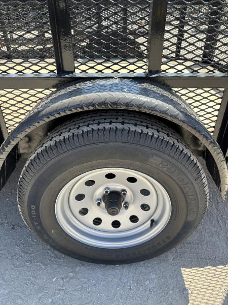 New 2026 Road Boss 83"x12' Single Axle 2' Mesh Sides, Dove tail & 3' gate Utility Trailer