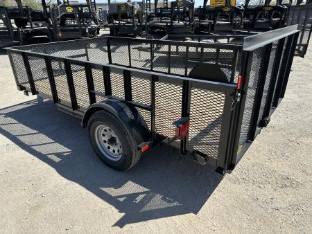 New 2026 Road Boss 83"x12' Single Axle 2' Mesh Sides, Dove tail & 3' gate Utility Trailer