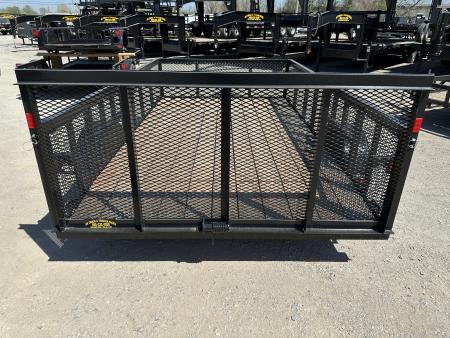 New 2026 Road Boss 83"x12' Single Axle 2' Mesh Sides, Dove tail & 3' gate Utility Trailer