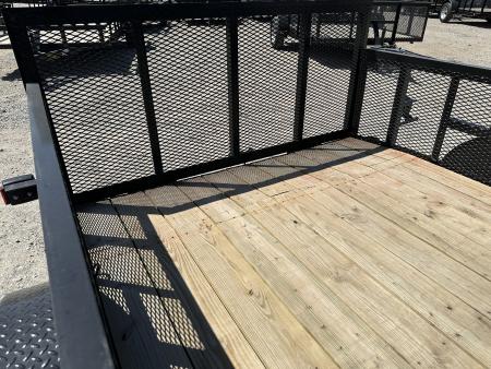 New 2026 Road Boss 83"x12' Single Axle 2' Mesh Sides, Dove tail & 3' gate Utility Trailer