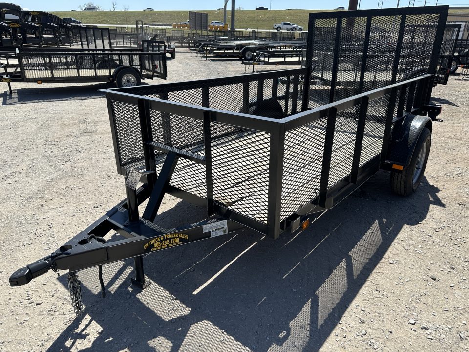 New 2025 Road Boss 5'x10' Single Axle with 2' mesh sides & 4' gate Utility Trailer