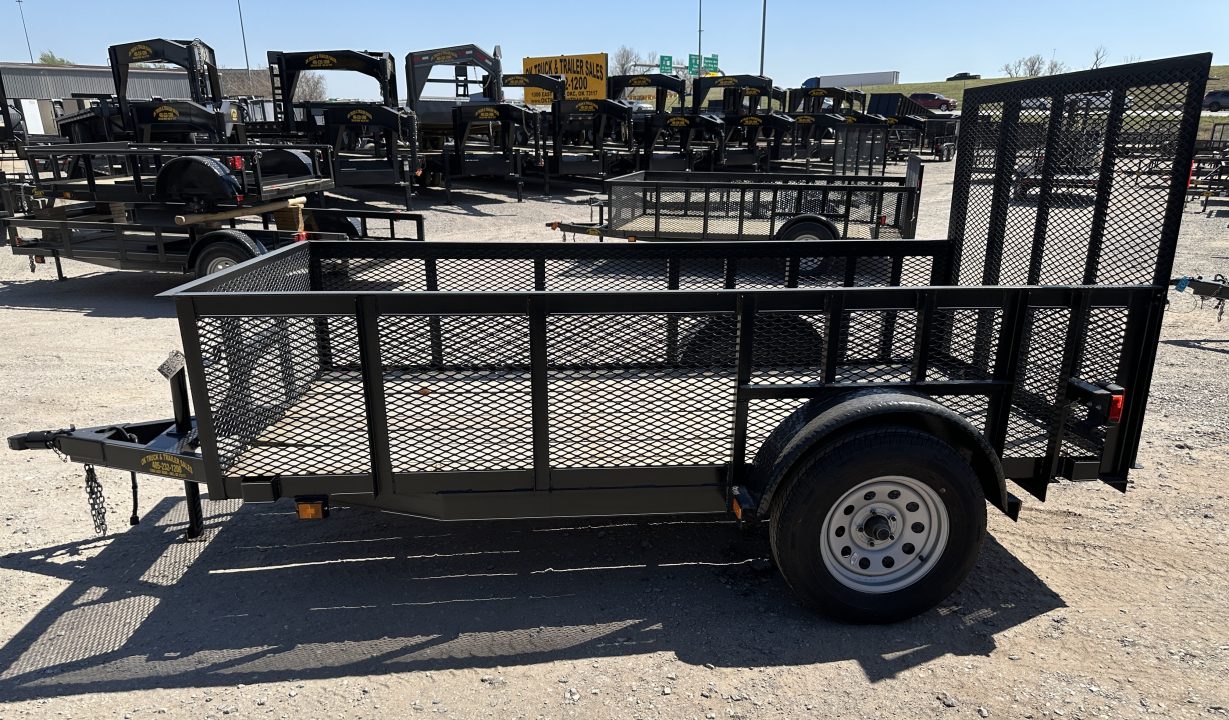 New 2025 Road Boss 5'x10' Single Axle with 2' mesh sides & 4' gate Utility Trailer