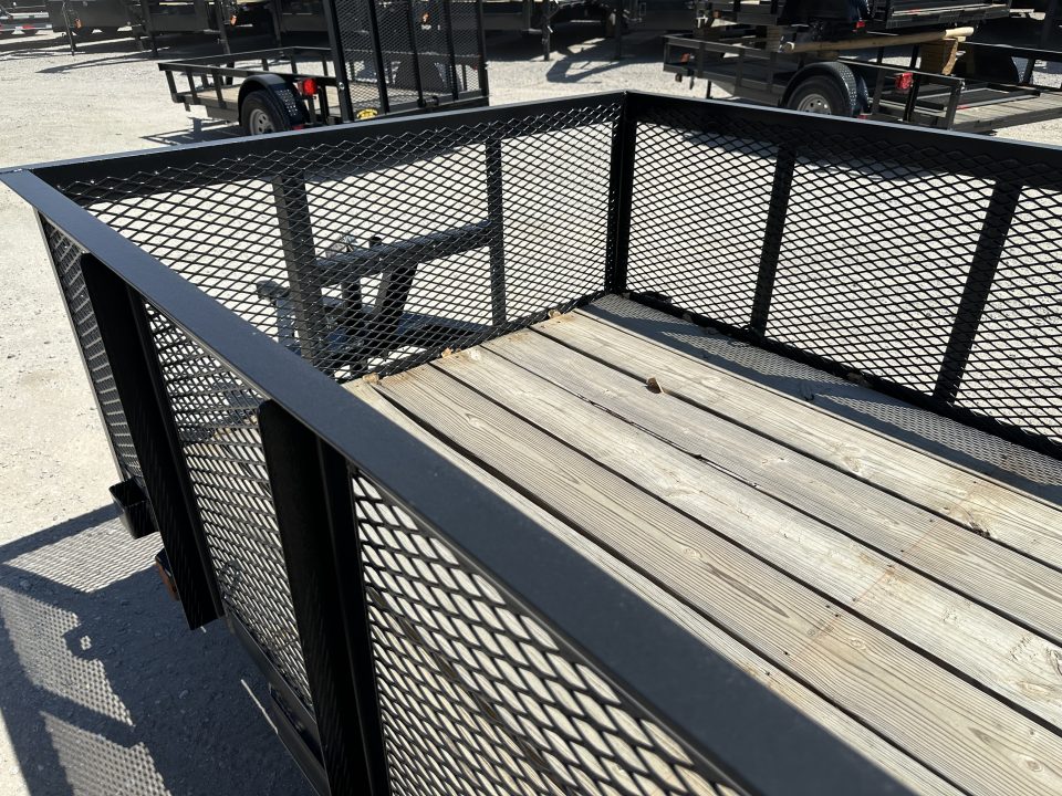 New 2025 Road Boss 5'x10' Single Axle with 2' mesh sides & 4' gate Utility Trailer