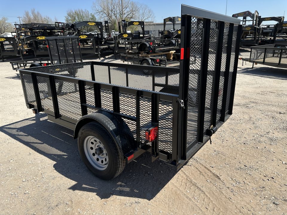 New 2025 Road Boss 5'x10' Single Axle with 2' mesh sides & 4' gate Utility Trailer