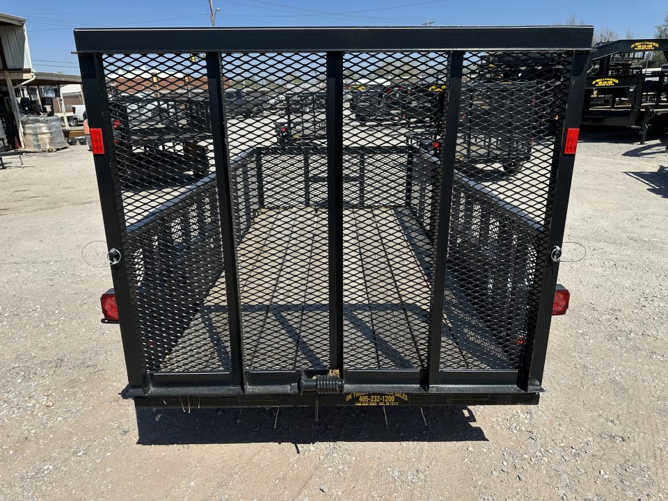 New 2025 Road Boss 5'x10' Single Axle with 2' mesh sides & 4' gate Utility Trailer