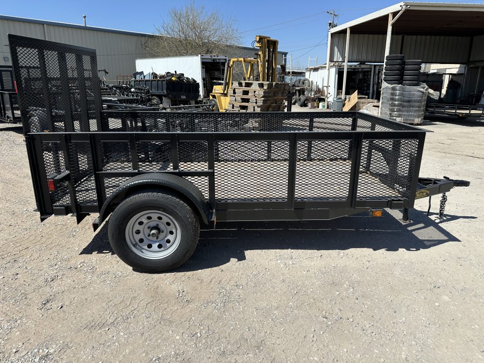 New 2025 Road Boss 5'x10' Single Axle with 2' mesh sides & 4' gate Utility Trailer