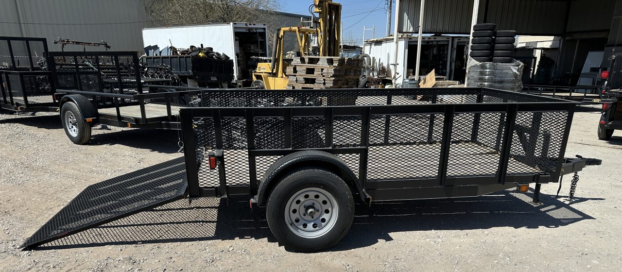 New 2025 Road Boss 5'x10' Single Axle with 2' mesh sides & 4' gate Utility Trailer