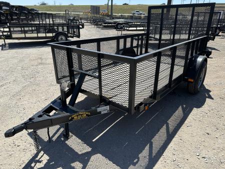 New 2025 Road Boss 5'x10' Single Axle with 2' mesh sides & 4' gate Utility Trailer