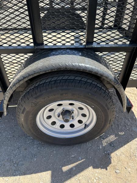 New 2025 Road Boss 5'x10' Single Axle with 2' mesh sides & 4' gate Utility Trailer