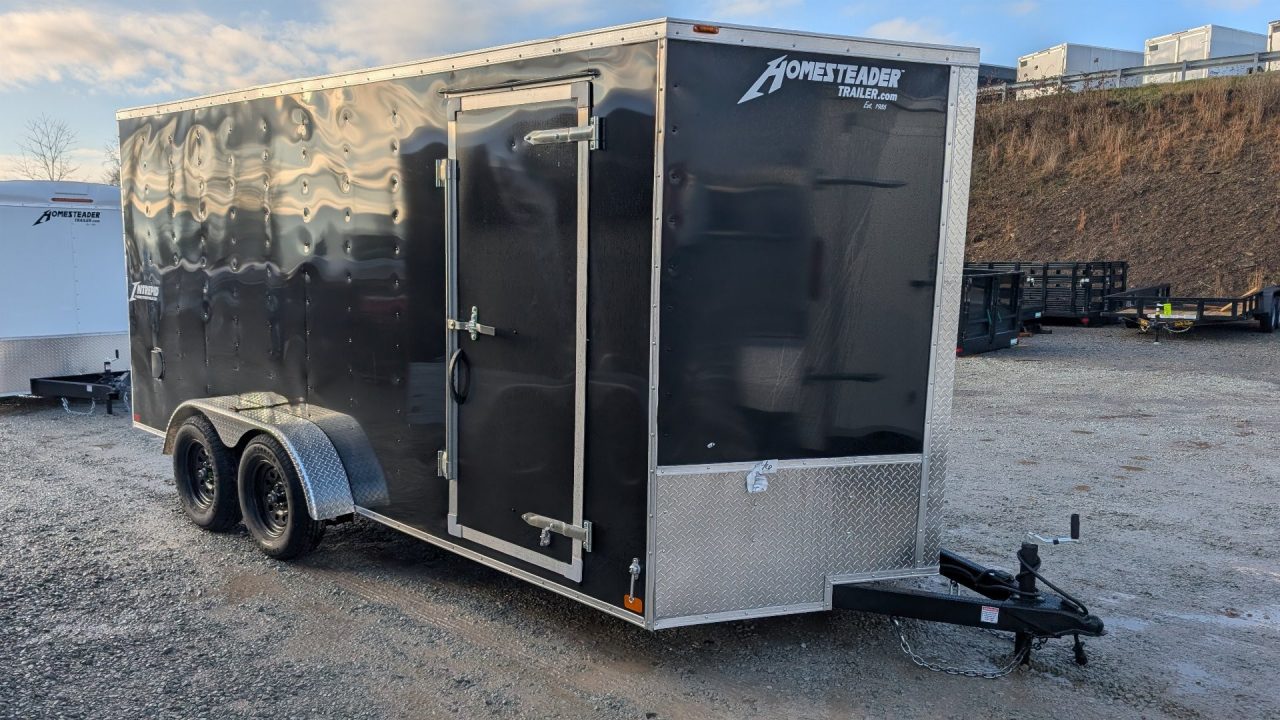 New 2026 Homesteader 7x16 Intrepid V-Nose Cargo Trailer w/ Ramp Door