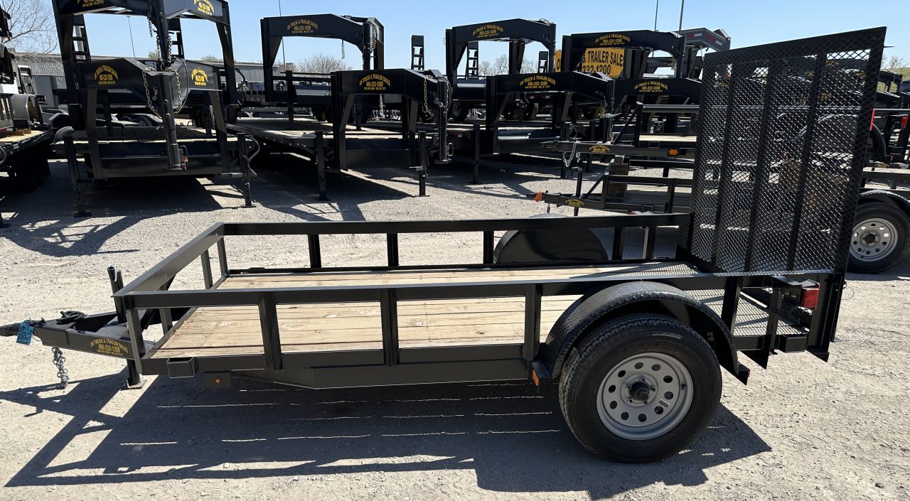 New 2024 Road Boss 5'x10' Single Axle with 4' Spring Assisted Gate Utility Trailer