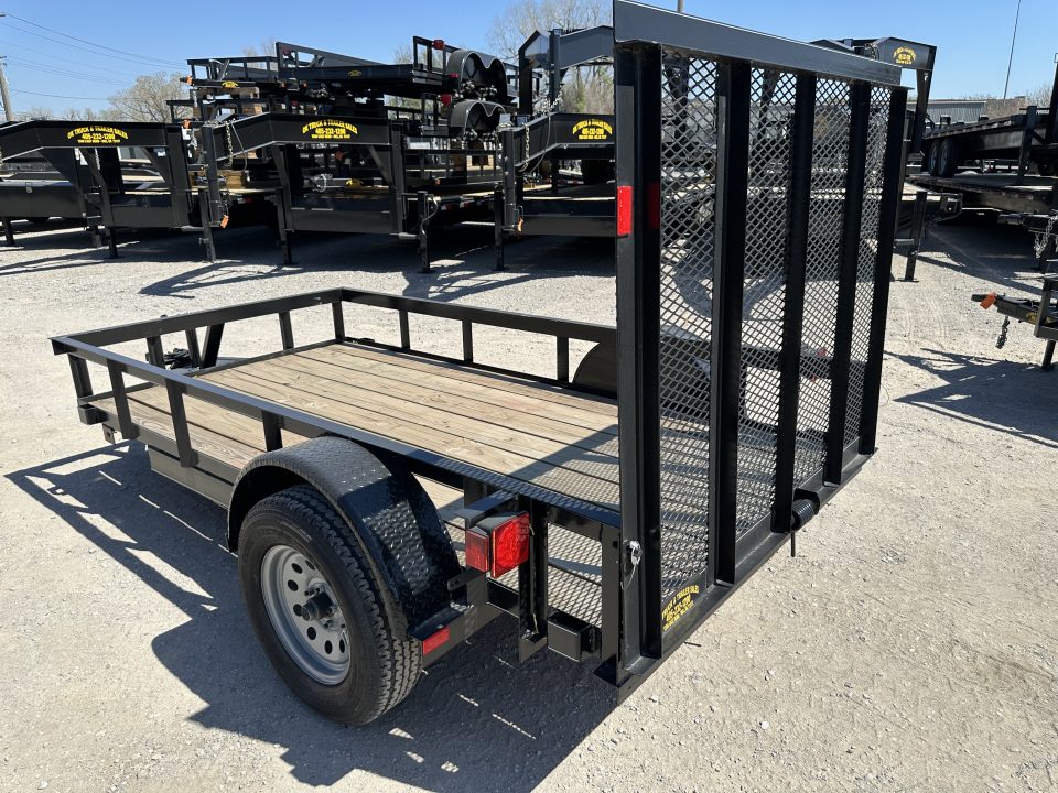 New 2024 Road Boss 5'x10' Single Axle with 4' Spring Assisted Gate Utility Trailer