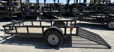 New 2024 Road Boss 5'x10' Single Axle with 4' Spring Assisted Gate Utility Trailer