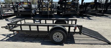 New 2025 Road Boss 5'x10' Single Axle with 4' Spring Assisted Gate Utility Trailer