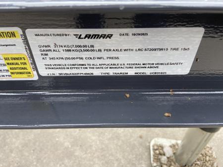New Lamar Trailers LM 83"X16' UTILITY CHANNEL FRAME