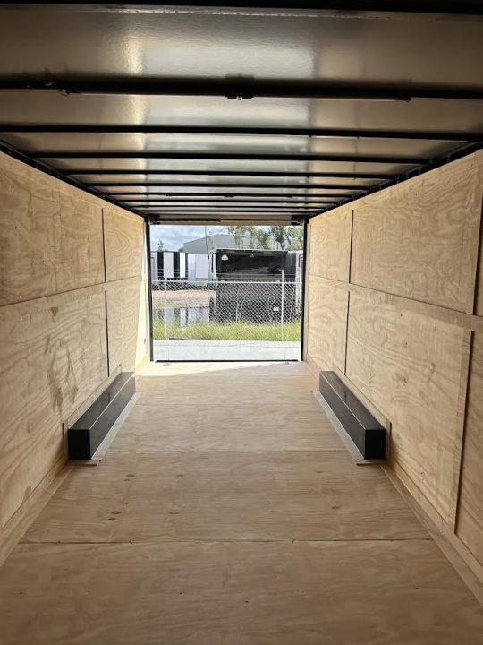 New 8.5x24 Titanium Cargo Trailer - White Blackout Enclosed Trailer