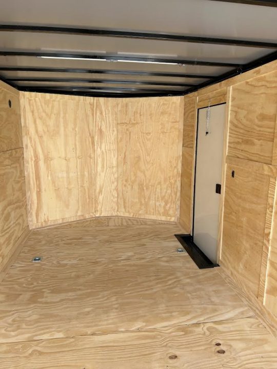 New 8.5x24 Titanium Cargo Trailer - White Blackout Enclosed Trailer