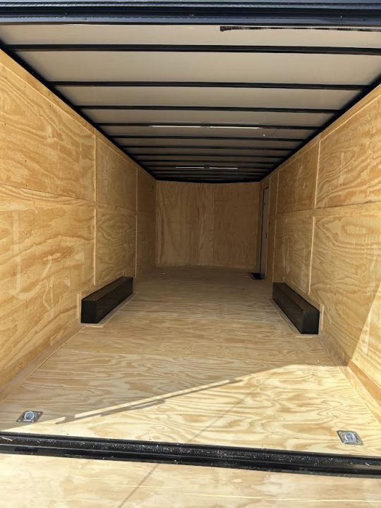 New 8.5x24 Titanium Cargo Trailer - White Blackout Enclosed Trailer