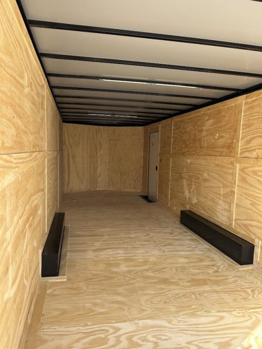 New 8.5x24 Titanium Cargo Trailer - White Blackout Enclosed Trailer