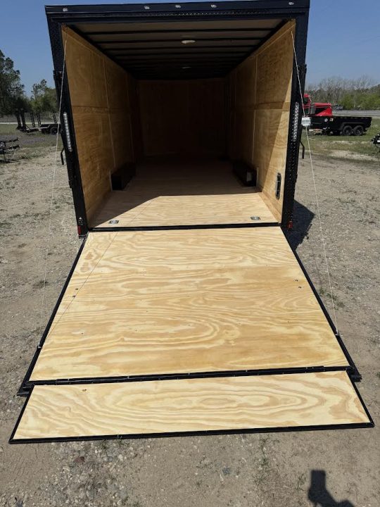 New 8.5x24 Titanium Cargo Trailer - White Blackout Enclosed Trailer