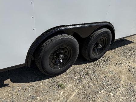 New 8.5x24 Titanium Cargo Trailer - White Blackout Enclosed Trailer