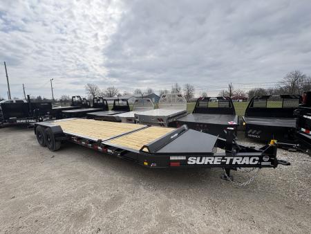 New 2026 Sure-Trac 7 x 18+4 Pro Series Beam Tilt Equipment 15.4K Tilt Trailer