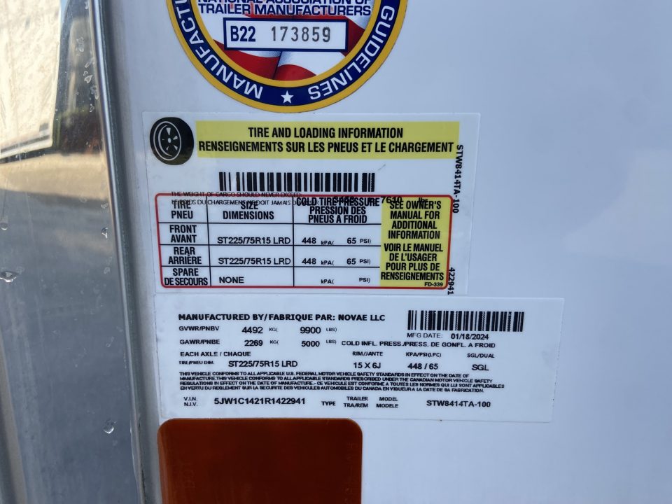 Used USED 2024 Sure-Trac Enclosed Trailer 7X14