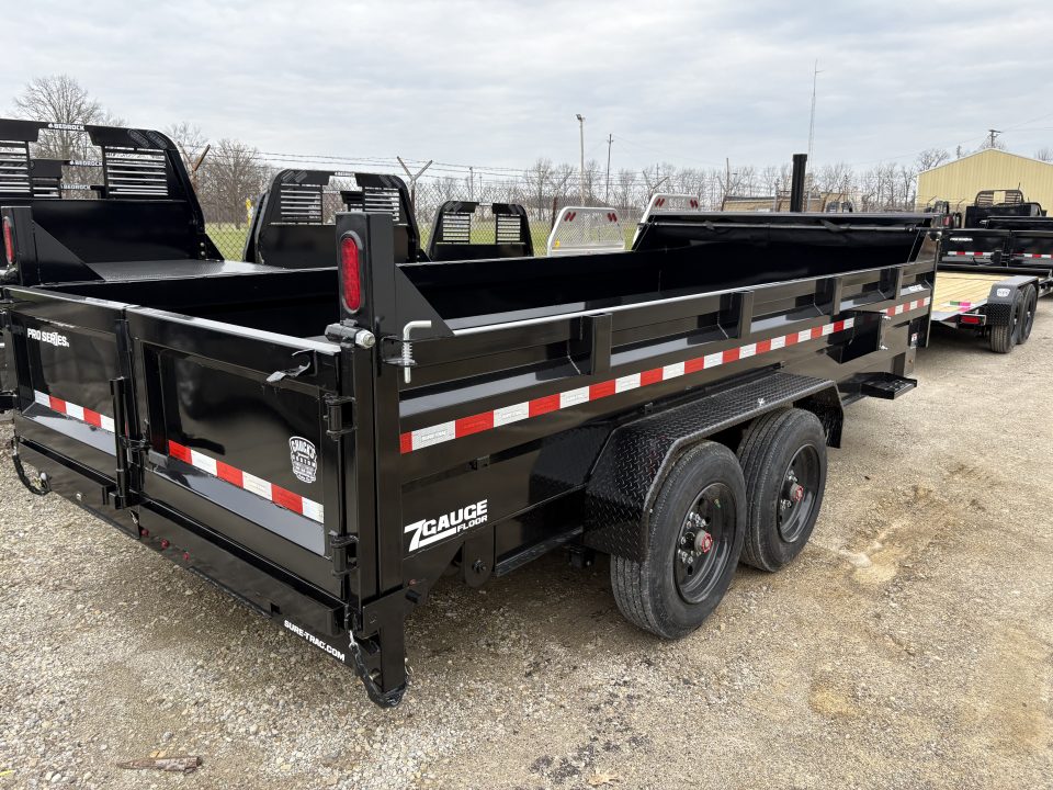 New 2026 Sure-Trac 7 x 16 Pro Series Telescopic Dump 17.6K W/HYDRAULIC JACK Dump Trailer