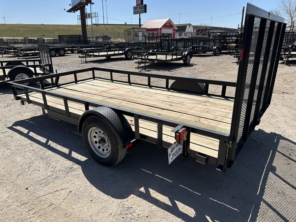 New 2025 Road Boss 83"x14' Single Axle with 4' Spring Assisted Gate Utility Trailer