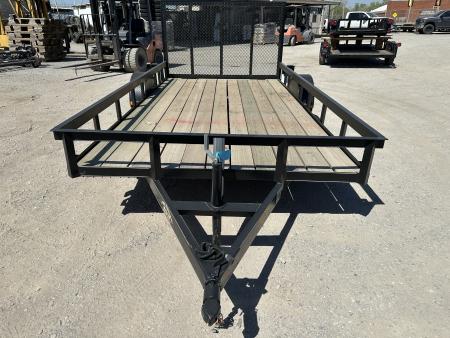 New 2025 Road Boss 83"x14' Single Axle with 4' Spring Assisted Gate Utility Trailer