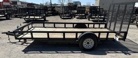 New 2025 Road Boss 83"x14' Single Axle with 4' Spring Assisted Gate Utility Trailer