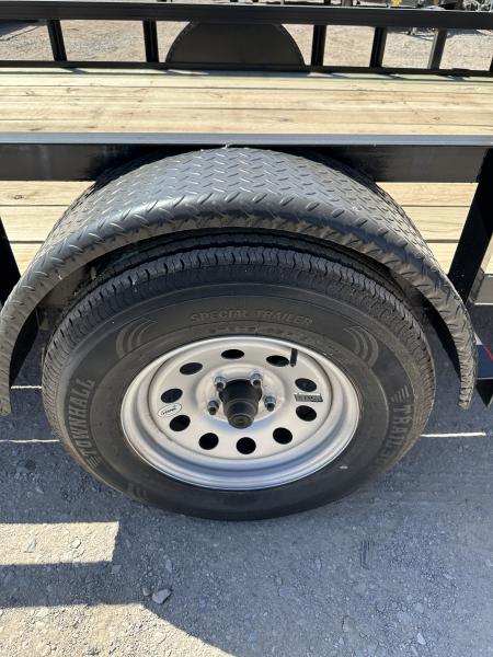 New 2025 Road Boss 83"x14' Single Axle with 4' Spring Assisted Gate Utility Trailer