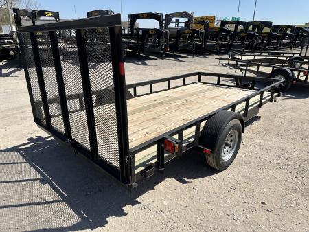 New 2025 Road Boss 83"x14' Single Axle with 4' Spring Assisted Gate Utility Trailer