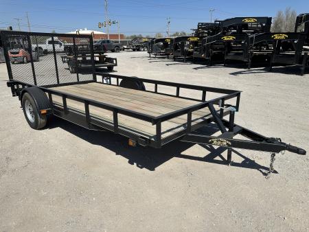 New 2025 Road Boss 83 x14' Single Axle with 4' Spring Assisted Gate Utility Trailer